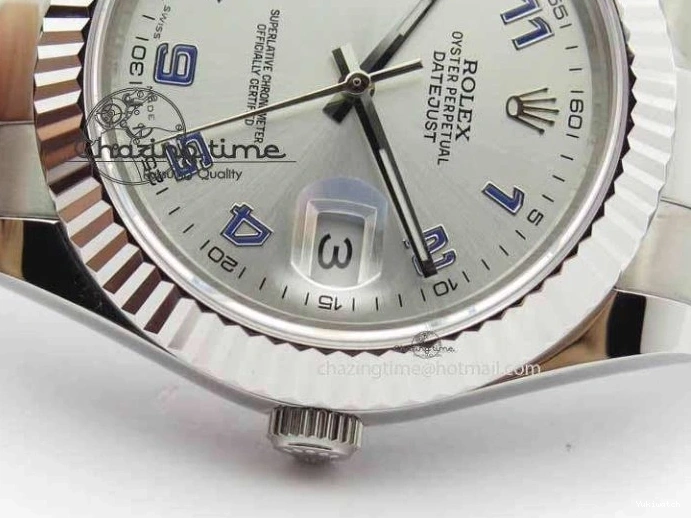 SS SA3136 Bracelet BP Silver 41mm Edition Blue DateJust Maker Arabic II Best 116334 SS On Dial 1231
